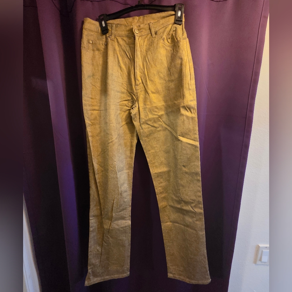 Gold Cotton Anè Women's Pants